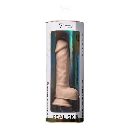 Boite du gode realiste SilexD Real Skin Model 1, 7 pouces 17,8 cm, silicone couleur chair thermoreactif - Oh My God'Z