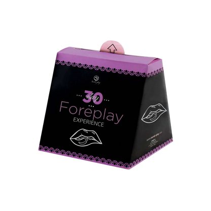 Coffret jeu de cartes 30 jours défis préliminaires, boîte pyramide noir et violet avec bouton rose - Oh My God'Z