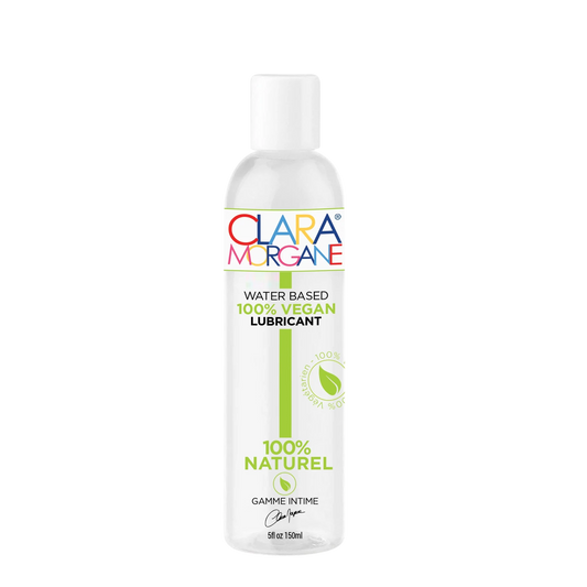 Flacon de lubrifiant intime bio et vegan Clara Morgane à base d'eau 150ml, bouteille transparente - Oh My God'Z