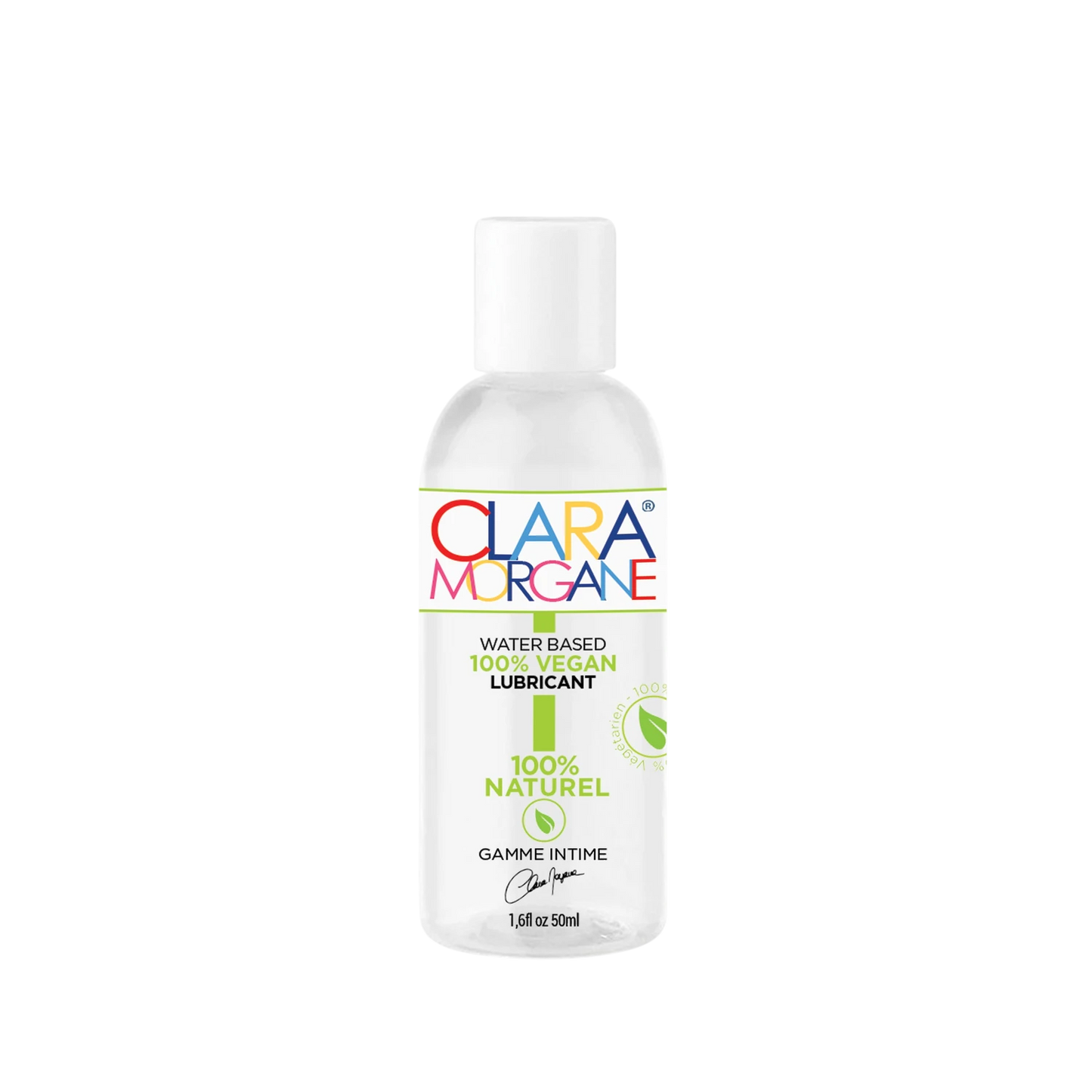 Flacon de lubrifiant intime bio et vegan Clara Morgane 50ml, transparent, base eau naturelle - Oh My God'Z