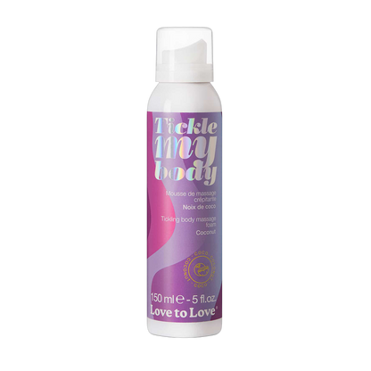 Flacon mousse de massage crépitante Tickle My Body parfum coco 150ml Love to Love - Oh My God'Z
