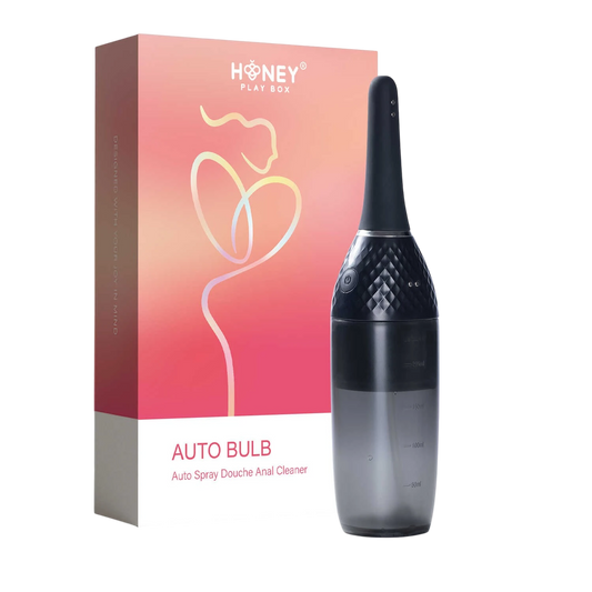 Nettoyeur anal automatique Auto Bulb noir avec reservoir transparent et packaging rose Honey Play Box - Oh My God'Z
