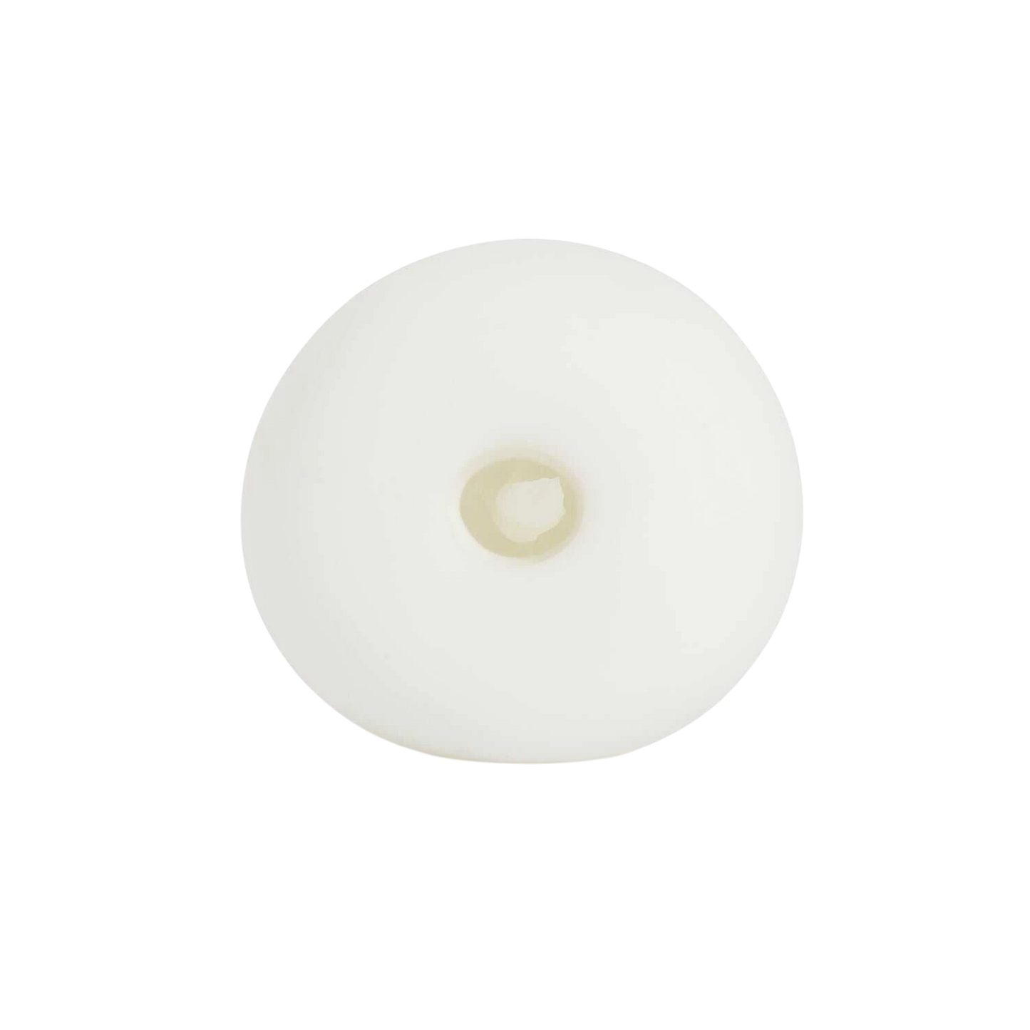 Orifice d'entrée du manchon Albus en silicone blanc montrant anneau interne texture réaliste - Oh My God'Z