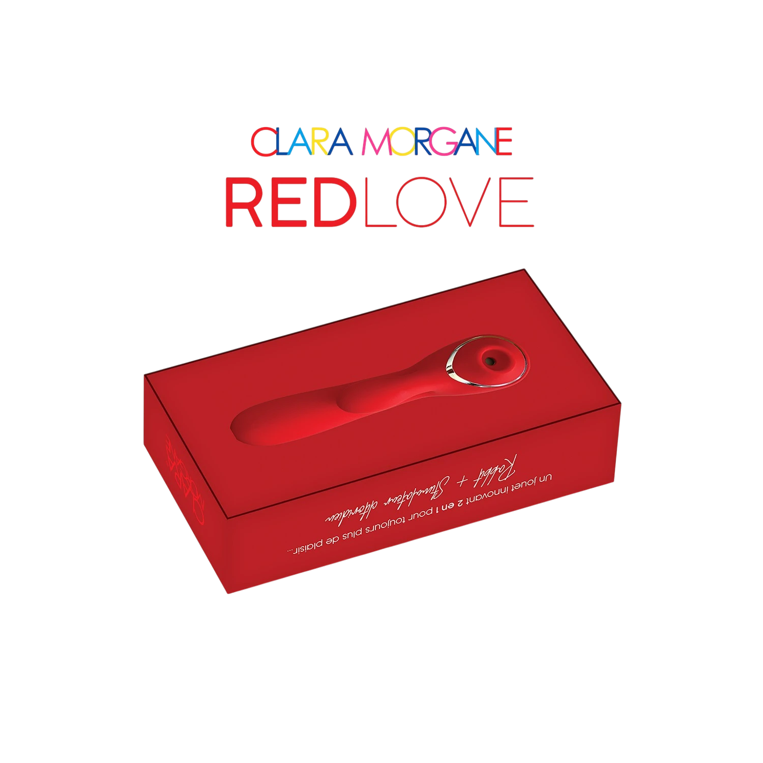 Packaging Red Love rouge avec fenêtre transparente montrant le stimulateur à l'intérieur - Oh My God'Z