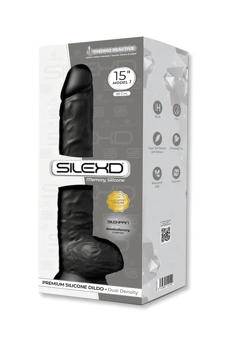 Oh My God'Z - Gode XXL double densité 38 x 7 cm - SilexD - rose - noir - chair - godemiché