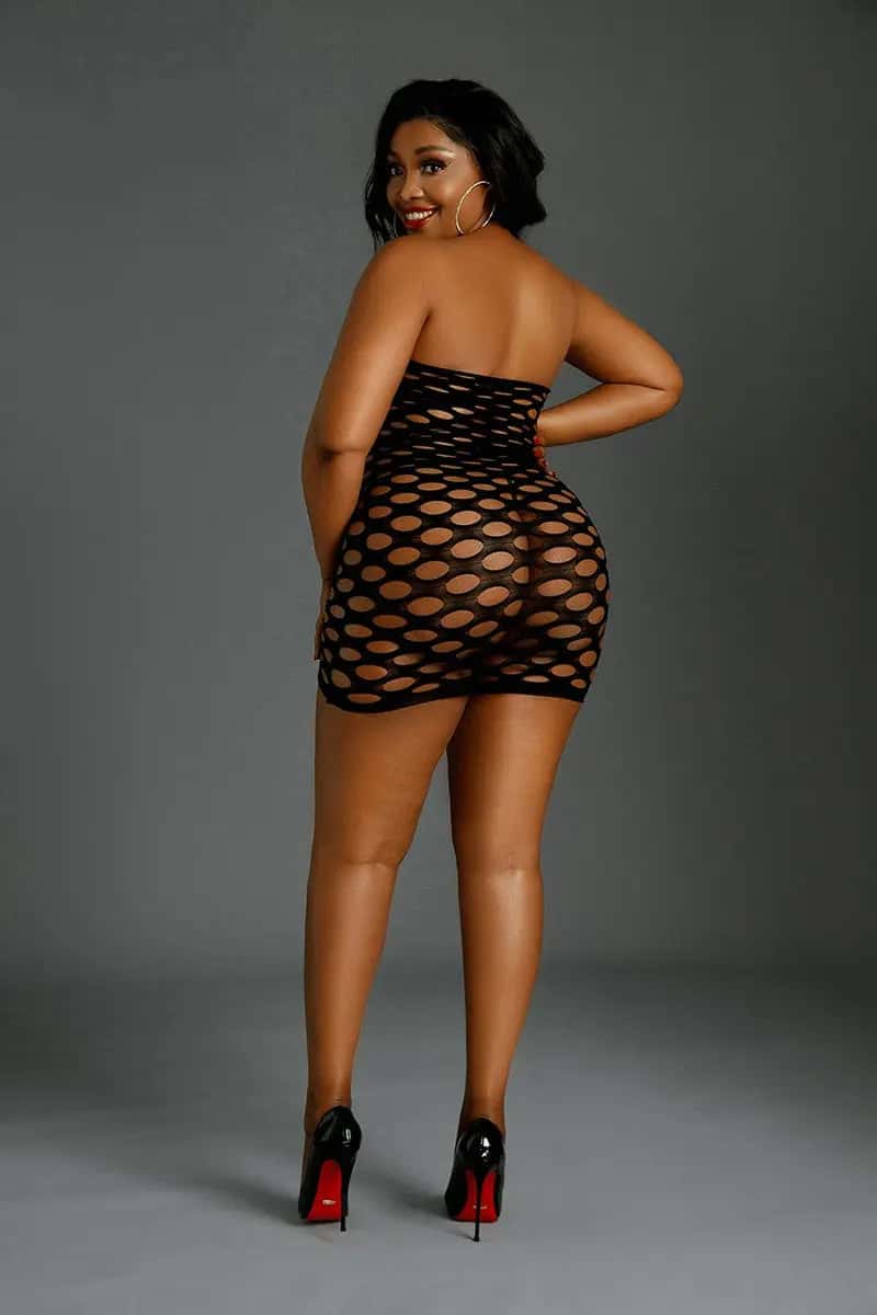 Oh My God'Z - Mini Robe résille Queen Size - Moonlight N°10