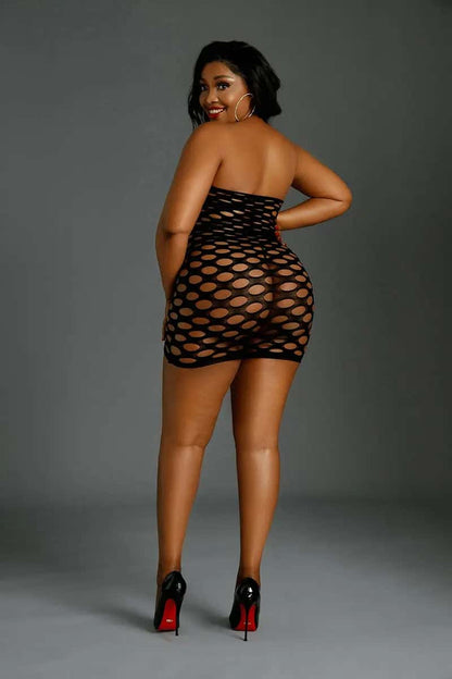 Oh My God'Z - Mini Robe résille Queen Size - Moonlight N°10