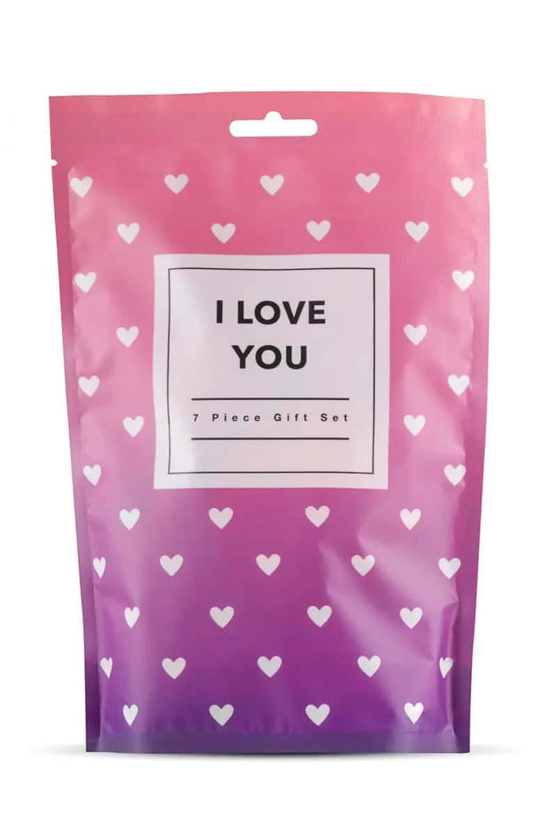 Oh My God'Z - Box coquine LoveBoxxx - I Love You - vibromasseur - menottes - plumeau - masque 