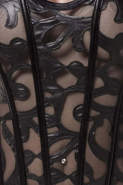 Oh My God'Z - Corset bustier à jarretelles - Grey Velvet