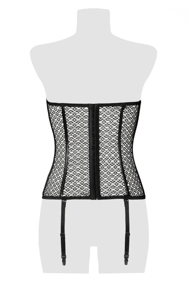 Oh My God'Z - Corset bustier à jarretelles - Grey Velvet
