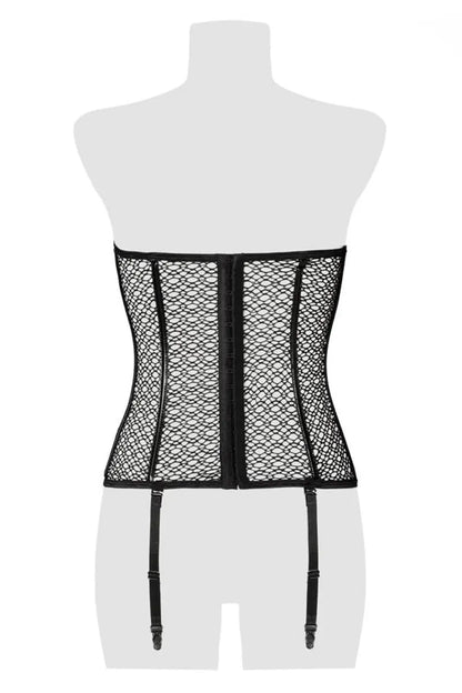 Oh My God'Z - Corset bustier à jarretelles - Grey Velvet
