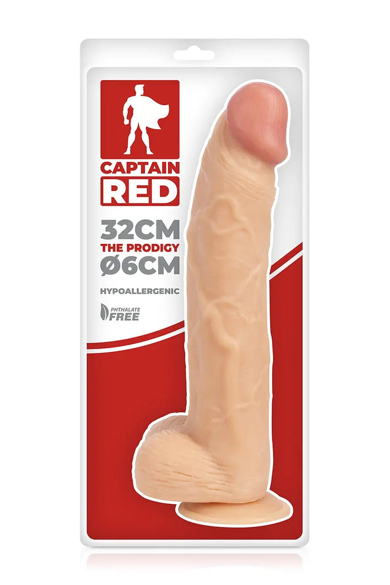 Oh My God'Z - Gode XXL Prodigy 32 x 6 cm - Captain Red - godemiché - bdsm