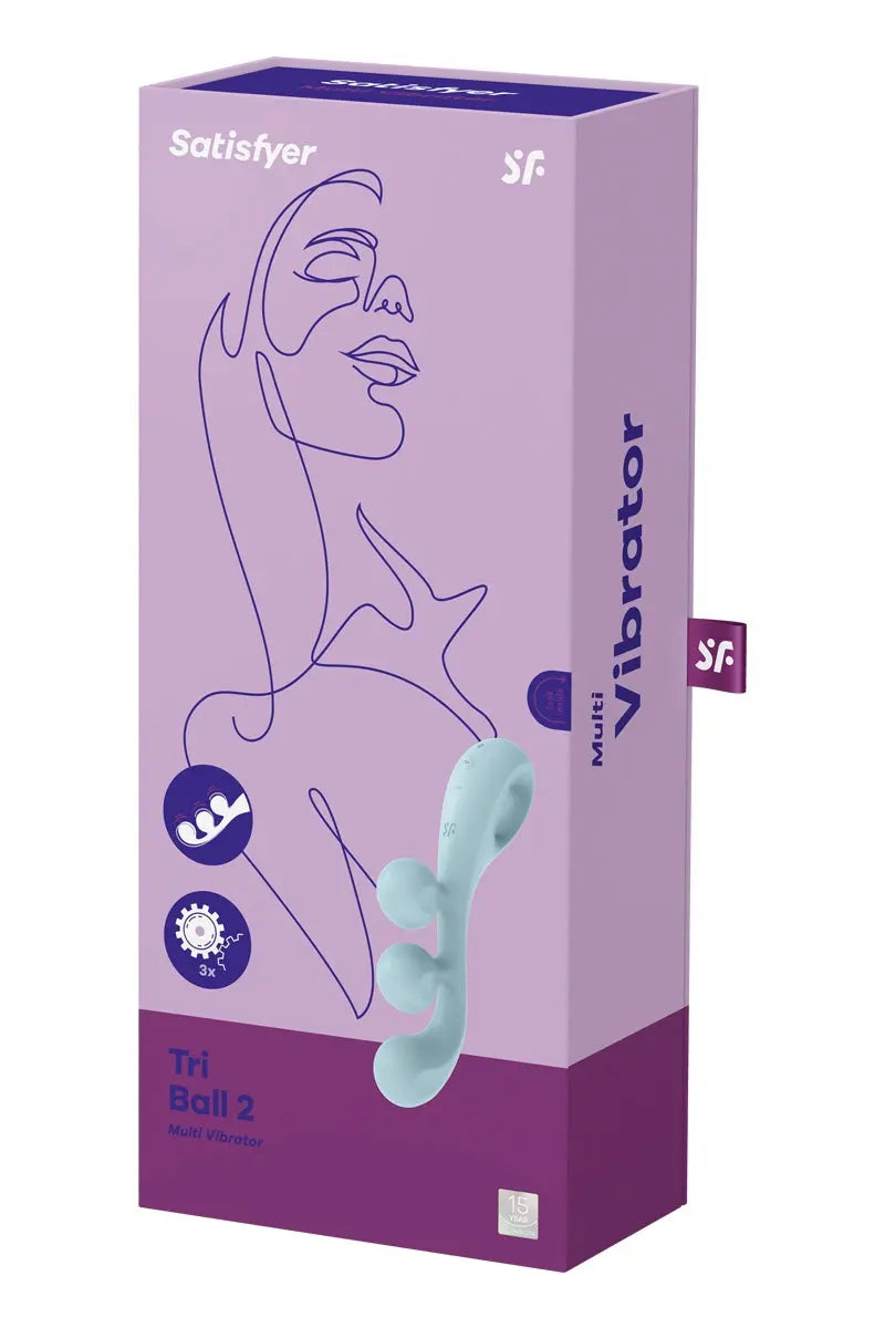 Multi-vibromasseur Tri Ball 2 bleu - Satisfyer - Oh My God'Z - sextoys