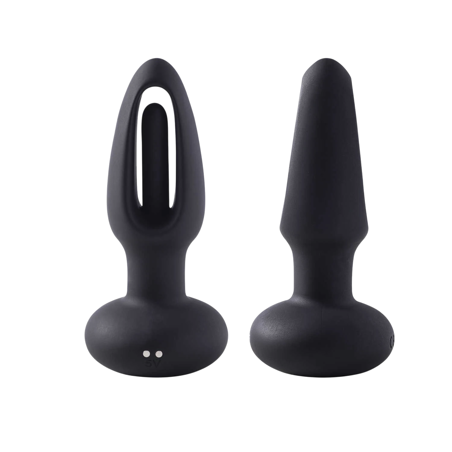 Dimensions plug anal Snuggy: 130mm hauteur, 23mm largeur, silicone noir avec insert amovible - Oh My God'Z