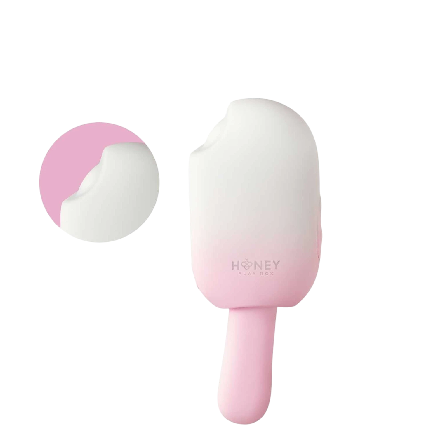 Stimulateur intime Bite Me rose pâle avec capuchon détachable rose, silicone doux premium - Oh My God'Z