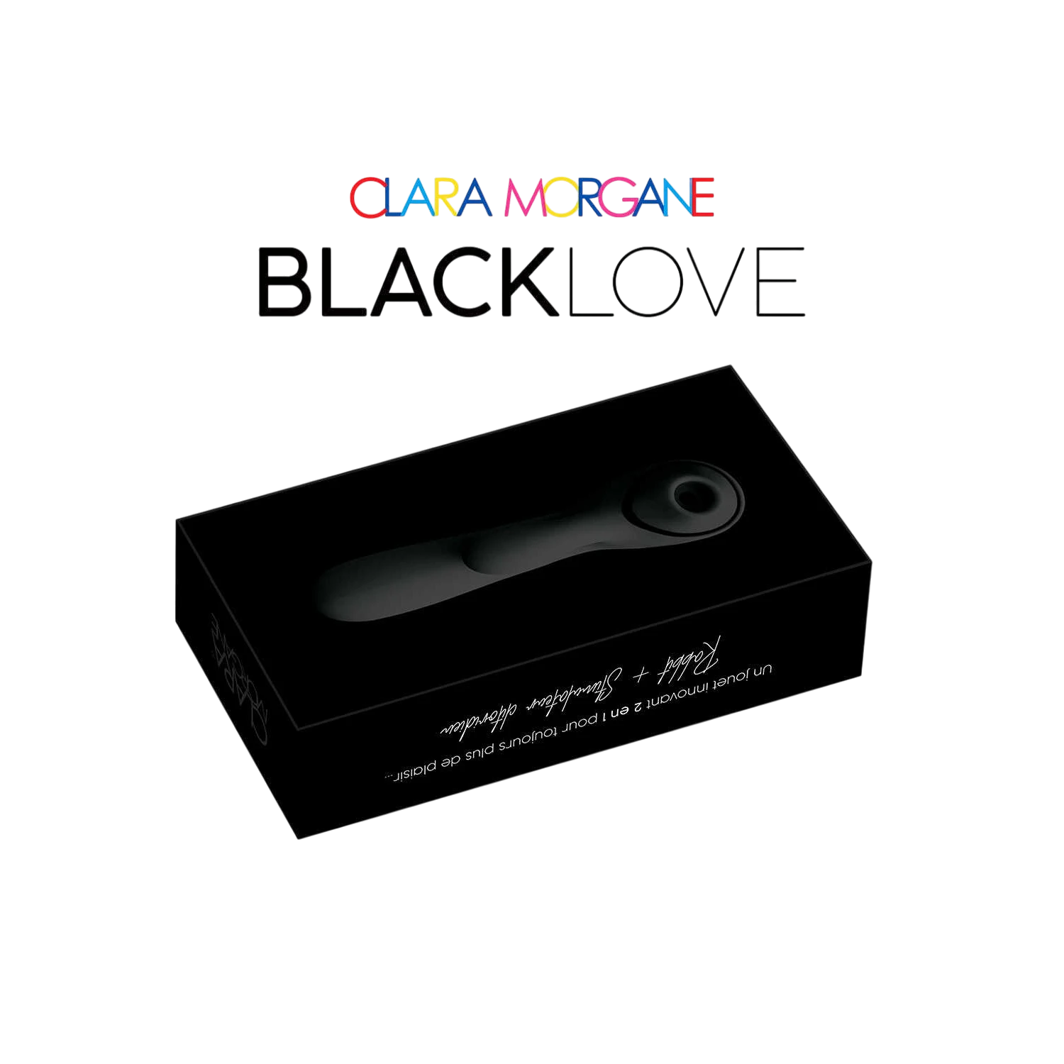 Packaging Black Love noir avec stimulateur visible, design elegant, coffret cadeau - Oh My God'Z
