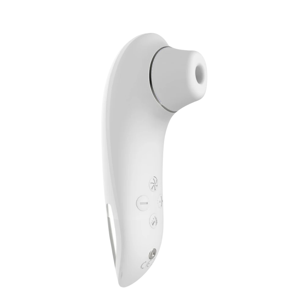 Stimulateur clitoridien Deluxe blanc avec buse d'aspiration et boutons de contrôle, design ergonomique - Oh My God'Z