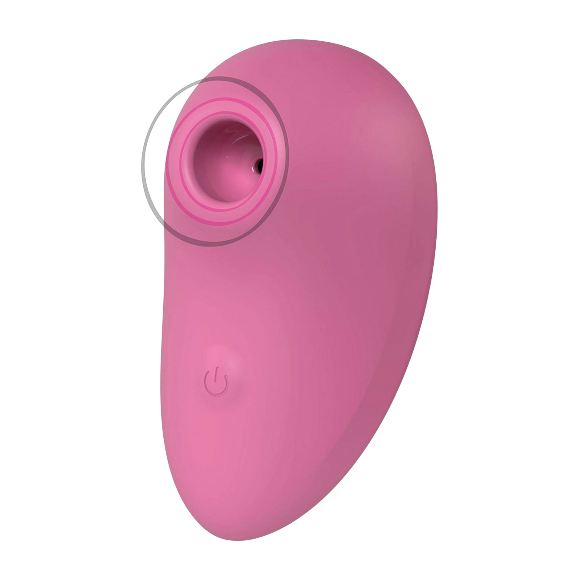 Stimulateur clitoridien Zen Air rose par Xocoon, vue de face avec embout à ondes de pression - Oh My God'Z