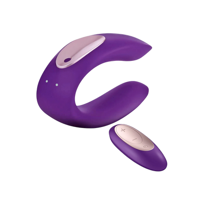 Stimulateur de couple Satisfyer violet et rose avec télécommande, deux moteurs puissants en silicone - Oh My God'Z