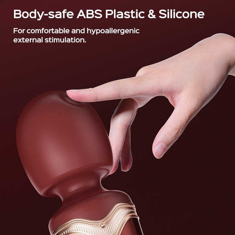 Tête souple en silicone bordeaux du wand Stormi, matière hypoallergénique body-safe - Oh My God'Z