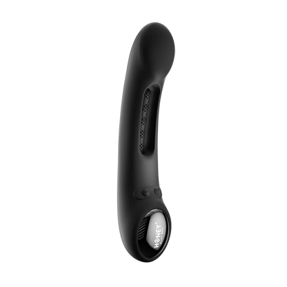 Vibromasseur point G Tempo en silicone noir avec design ergonomique et capteurs de pression - Oh My God'Z