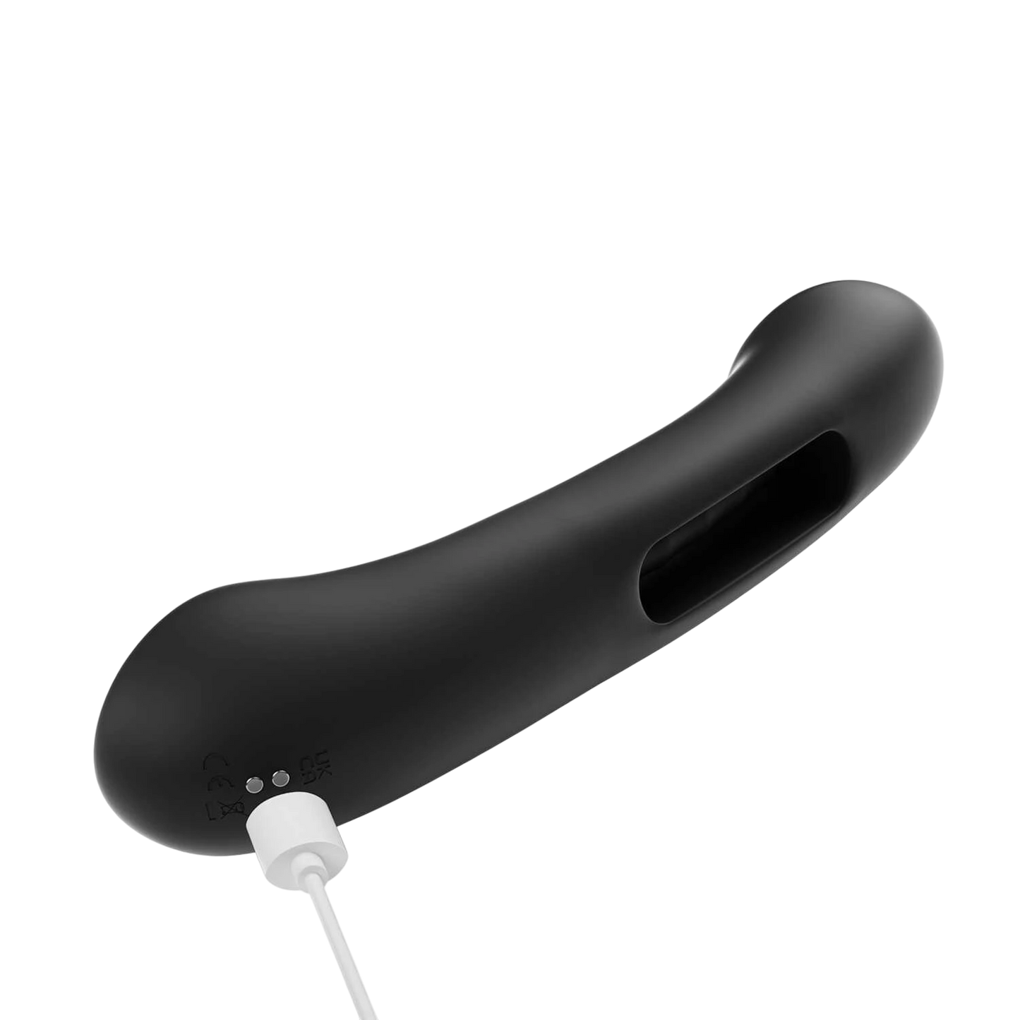 Port de charge USB du vibromasseur Tempo noir en silicone premium rechargeable - Oh My God'Z