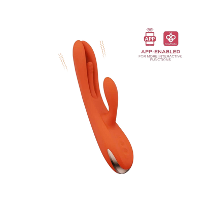 Vibromasseur Terri orange avec fonction tapotement et contrôle interactif via application mobile - Oh My God'Z