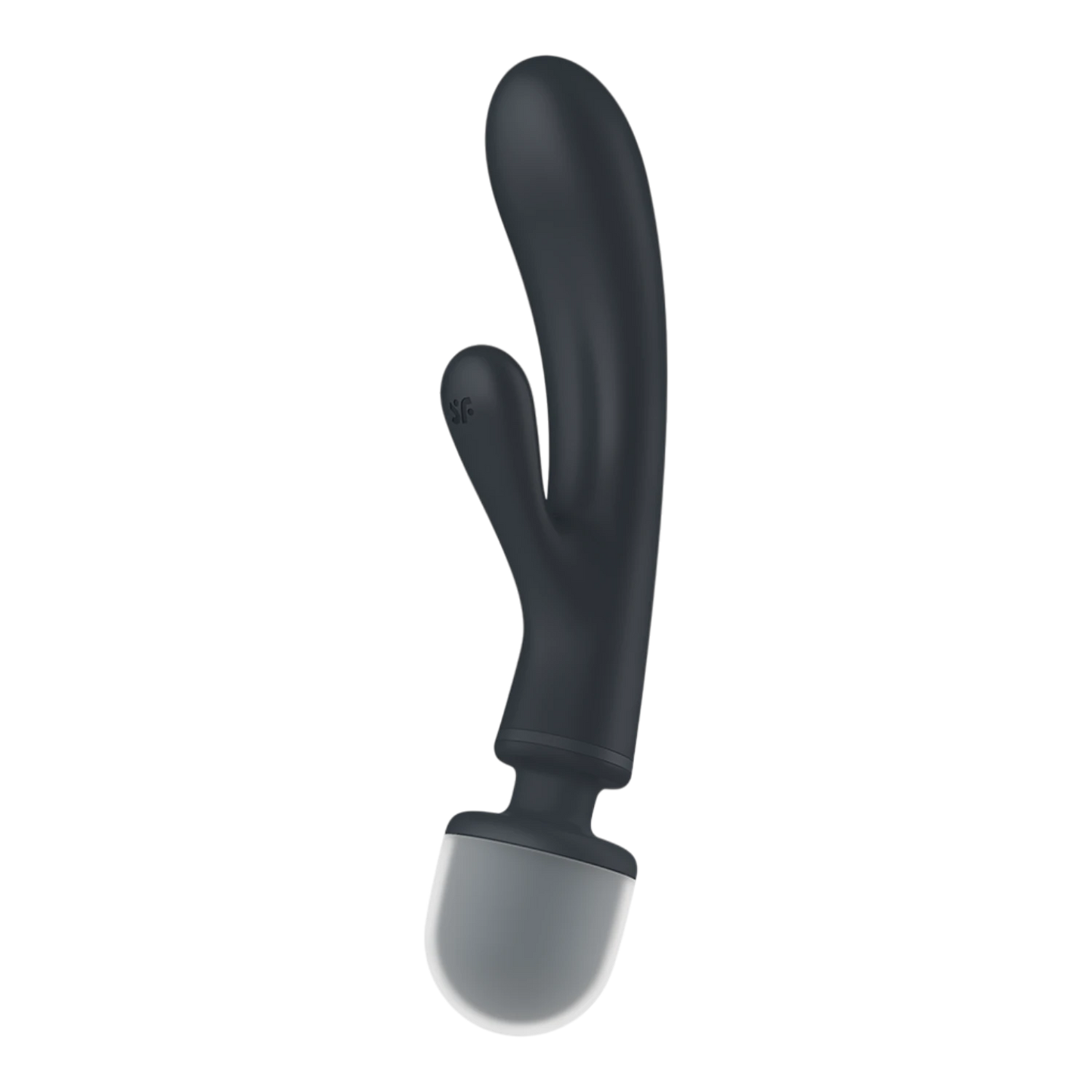 Angle latéral du vibromasseur Triple Lover noir montrant double stimulation et design ergonomique - Oh My God'Z