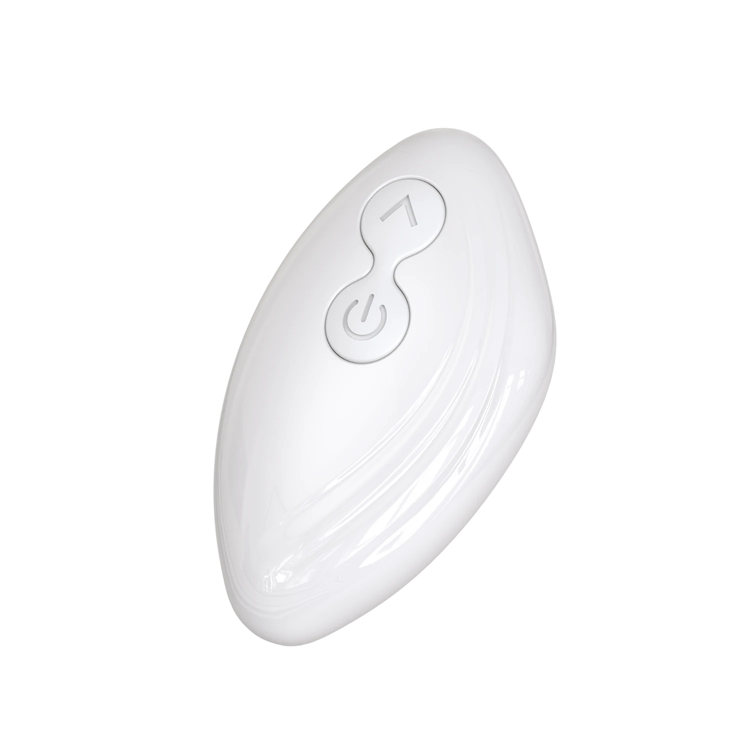 Télécommande sans fil blanche ergonomique du vibromasseur ROSEA avec boutons de contrôle - Oh My God'Z