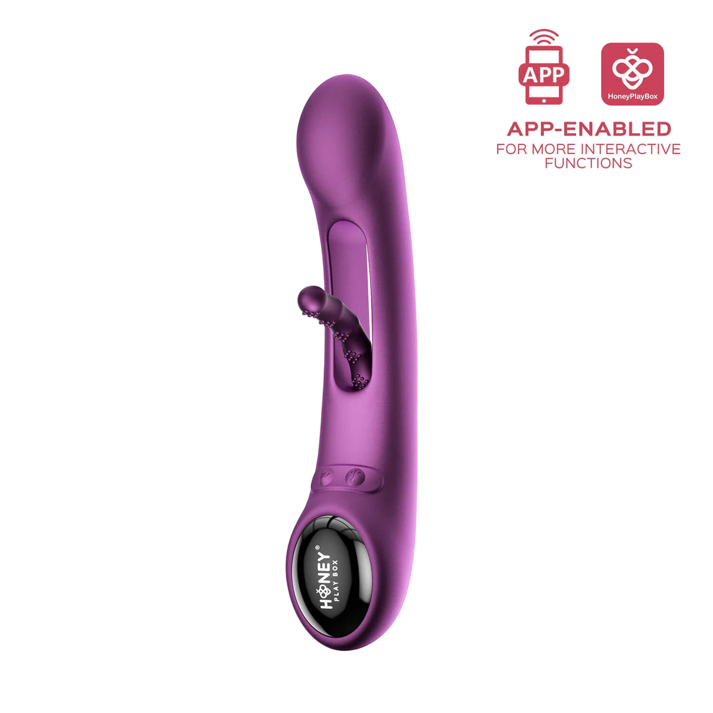 Vibromasseur point G Tempo violet en silicone avec capteurs de pression et contrôle par application - Oh My God'Z