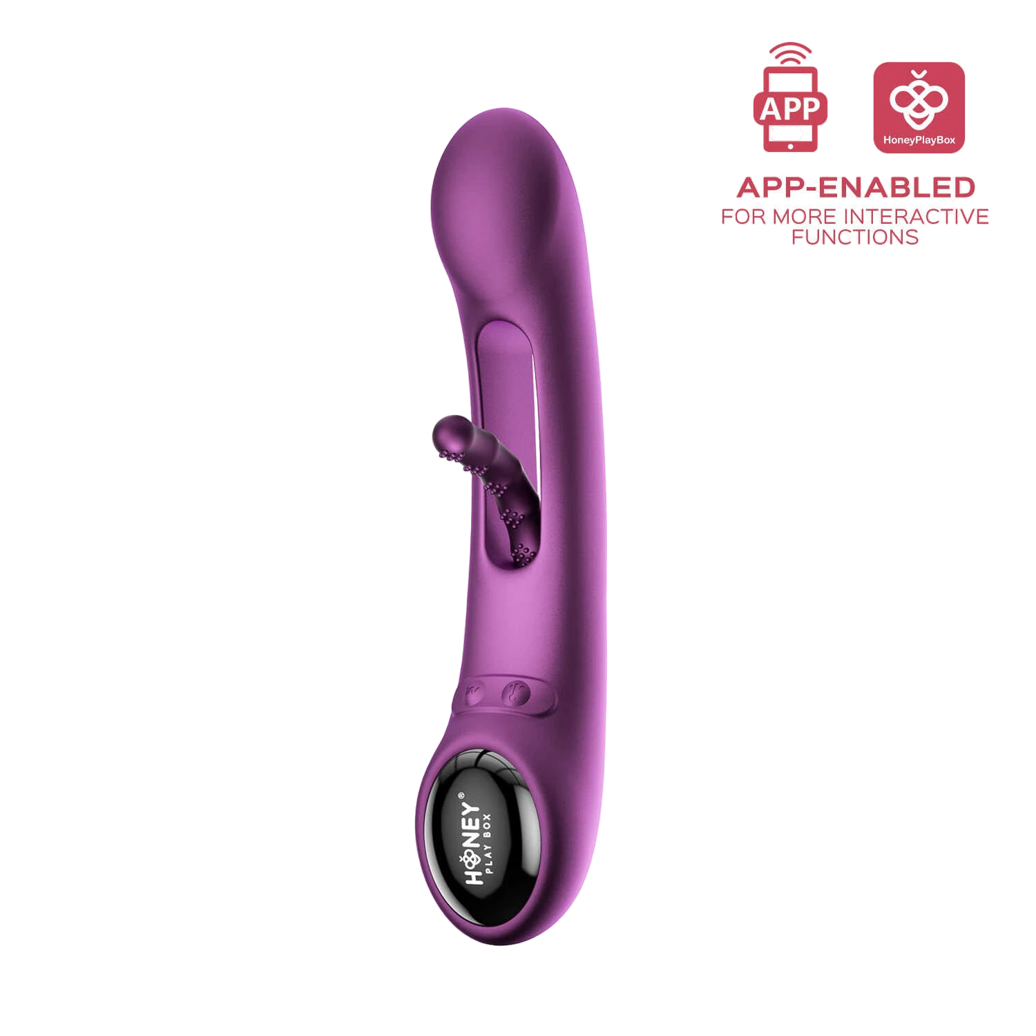 Vibromasseur point G Tempo violet en silicone avec capteurs de pression et contrôle par application - Oh My God'Z