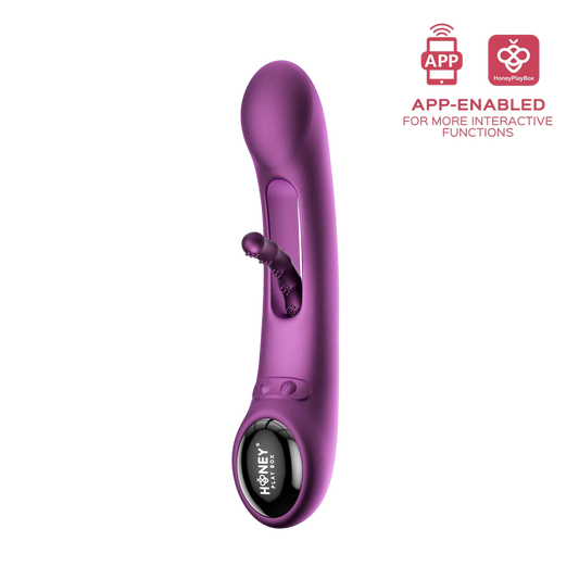 Vibromasseur point G Tempo violet en silicone avec capteurs de pression et contrôle par application - Oh My God'Z