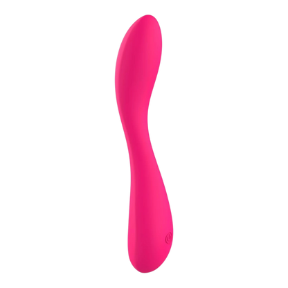 Vibromasseur rose en silicone liquide 10 vitesses, légèrement courbé, rechargeable USB - Oh My God'Z