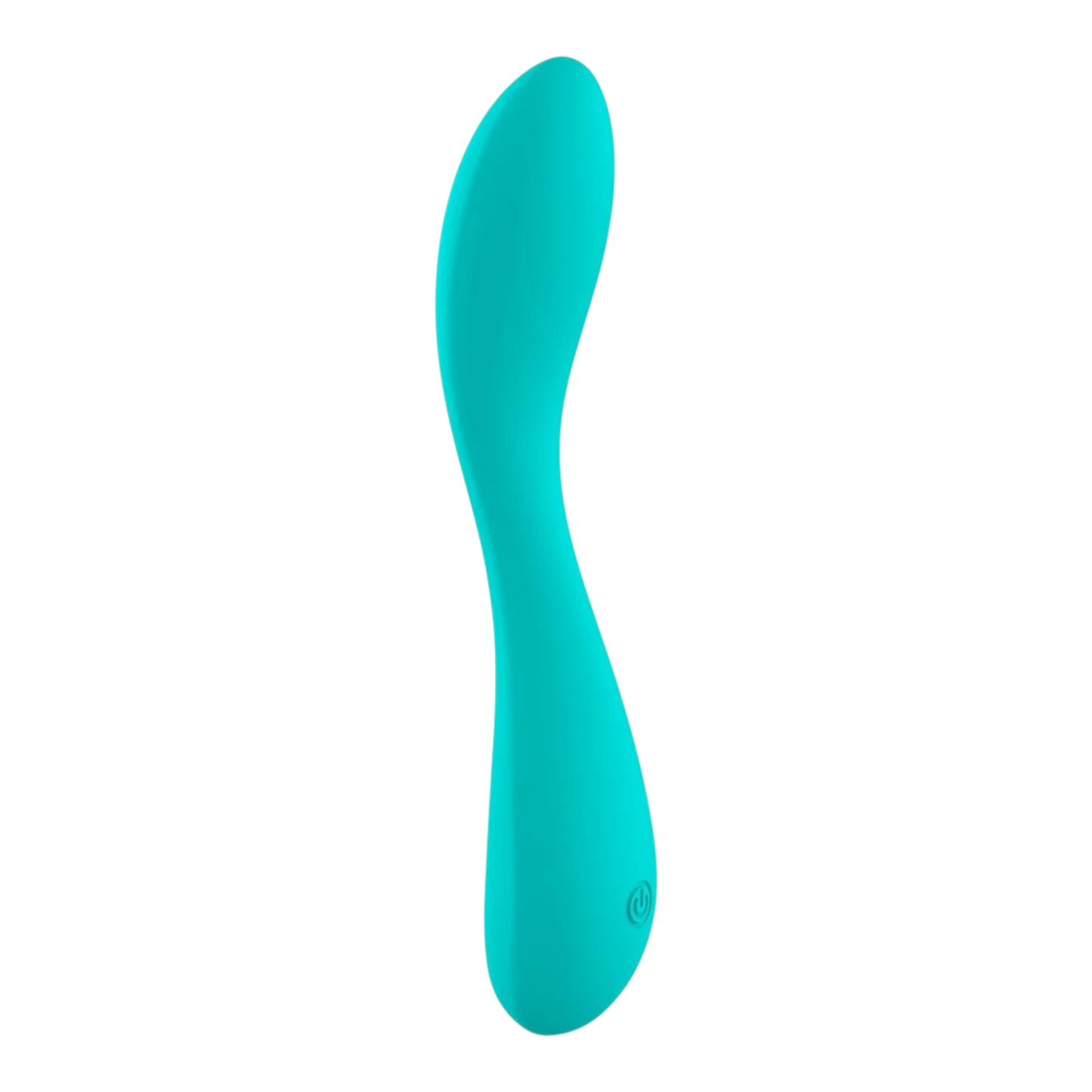Vibromasseur en silicone liquide turquoise courbé avec 10 modes de vibration rechargeable USB - Oh My God'Z
