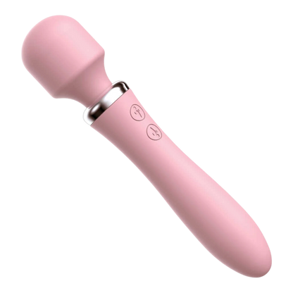 Vibromasseur wand rose incliné, tête arrondie massage, silicone doux rechargeable USB Clara Morgane - Oh My God'Z