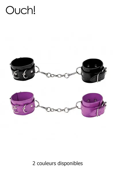 Menottes en cuir - Oh My God'Z - bdsm -jeux érotiques 