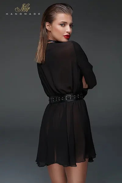 Oh My God'Z - Robe - Mini robe Choker - noir - taille 36 au 46 - femme - sexy - érotique
