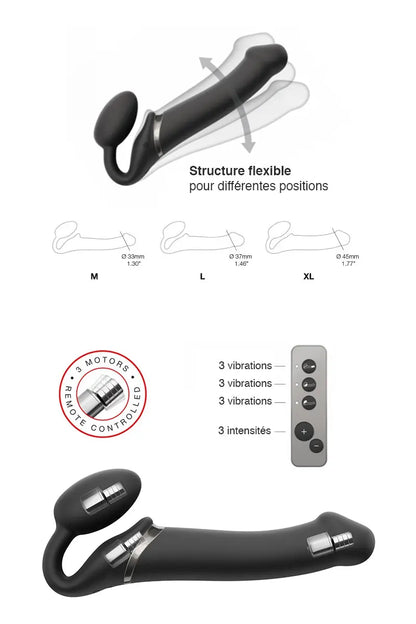 gode-ceinture Strap-on-me vibrant - Taille L - Oh My God'Z - sextoys - godemiché - godemichet - gode